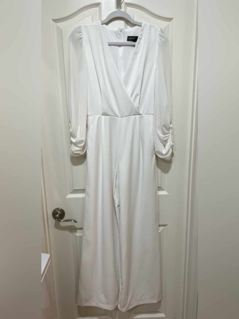 Donna Ricco Wide Leg Jumpsuit White Size 2